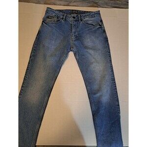 Vintage VERSACE JEANS COUTURE Blue Wash Straight Denim Jeans  32/30 Zip Fly EUC